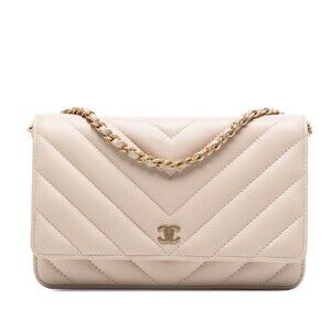 Auth Chanel Cc Chevron Caviar Ancient #230507C20B